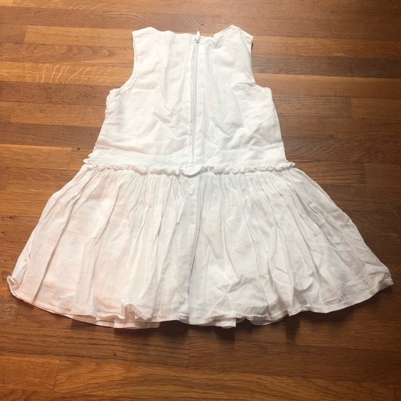 🎉3 For 15$🎉 Baby Girl White Sleeveless Dress Bow And Flowers Size 24 Months - Picture 2 of 5